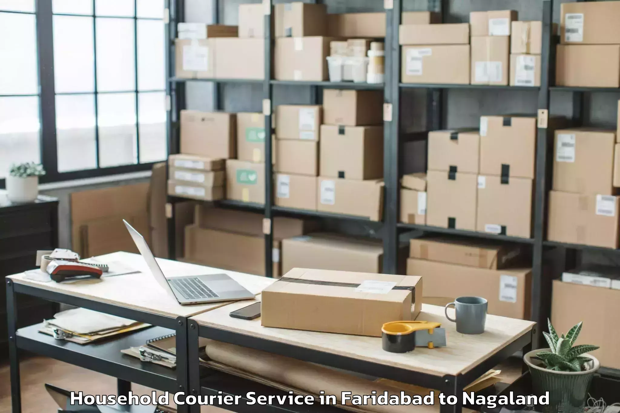 Easy Faridabad to Chozuba Household Courier Booking